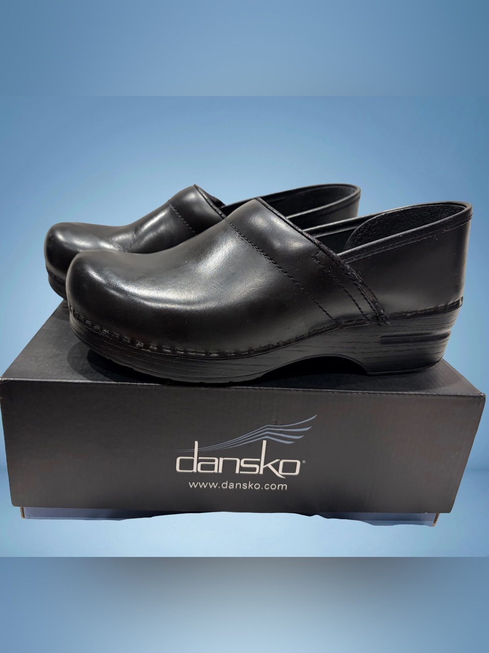 Dansko Black Leather Slip-On Mules for Women